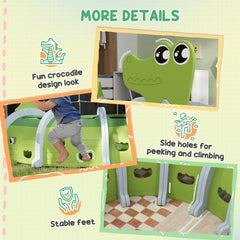 Crocodile Design Tunnel for Kids to Crawl Through, for 3-6 Years, Green