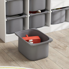 3 Layers Toy Storage Organizer Kids Bookshelf Children Toy Storage w/ 6 Plastic Bins, Green