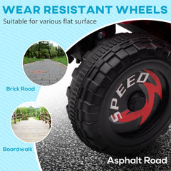 6V Quad Kids Electric Car with Wear-resistant Wheels, for Boys and Girls Aged 18-36 Months, Pink