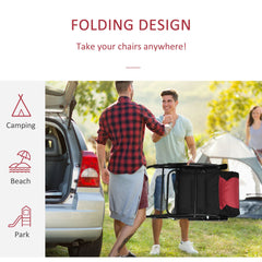 Folding Rocking Chair Set of 2 Padded Rockers with Armrest, Navy Blue