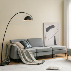 3 Seat Modular Sofa, 94.5 in Wide with an 85 in Seat, 1980 lb Capacity and Arm Magazine Pocket, Grey