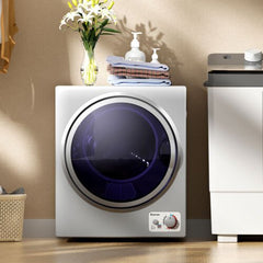 1.5 Cu.ft Clothes Dryer with with Stainless Steel Wall Mount-Silver