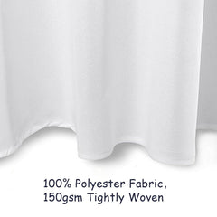 10 Pieces 90 Inch Home Restaurant Polyester Round Tablecloth-White