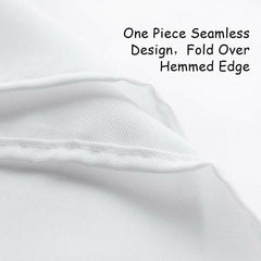 10 Pieces 90 Inch Home Restaurant Polyester Round Tablecloth-White