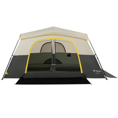 10 Person Instant Cabin Camping Tent with Rainfly 13 ft x 9 ft Portable Large Family Tent-Beige