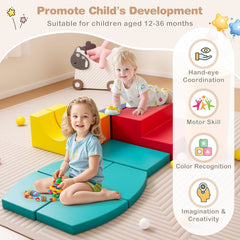 10-Piece Foam Climbing Toys for Toddlers-Multicolor