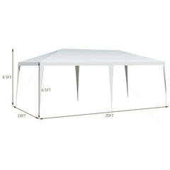 10 x 20 Feet Waterproof Canopy Tent with Tent Peg and Wind Rope