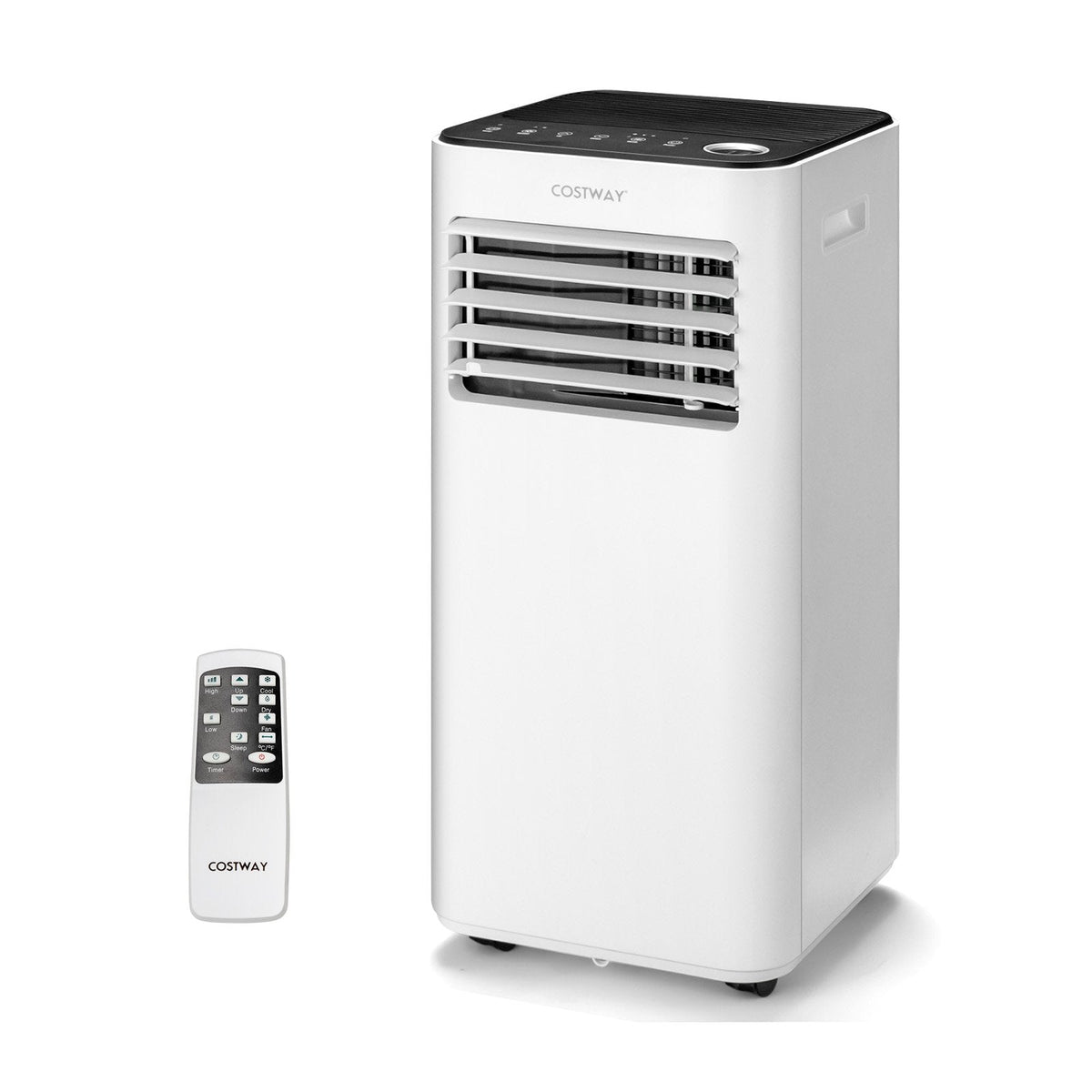 10000 BTU Portable Air Conditioner with Fan, Dehumidifier and Sleep Mode, White, 350 sq ft
