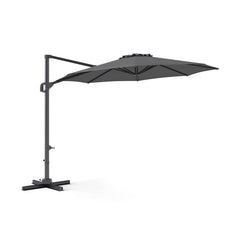 10 Feet Patio Cantilever Umbrella with Easy Tilt Adjustment-Gray