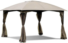 11.5 x 11.5 Feet Fully Enclosed Outdoor Gazebo with Removable 4 Walls