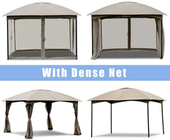 11.5 x 11.5 Feet Fully Enclosed Outdoor Gazebo with Removable 4 Walls