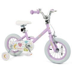 12 Inch Kids Bike with Bell, Reflectors and Removable Training Wheels, Purple