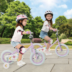 12 Inch Kids Bike with Bell, Reflectors and Removable Training Wheels, Purple