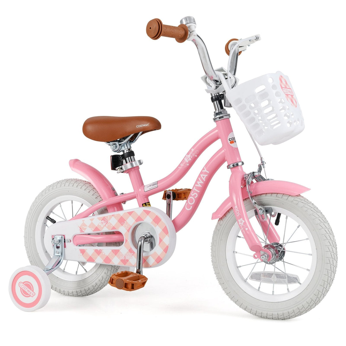 12 Inch Kids Bike with Training Wheels and Basket for Boys and Girls Ages 3 to 4