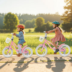 12 Inch Kids Bike with Training Wheels and Basket for Boys and Girls Ages 3 to 4