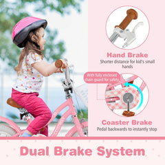 12 Inch Kids Bike with Training Wheels and Basket for Boys and Girls Ages 3 to 4