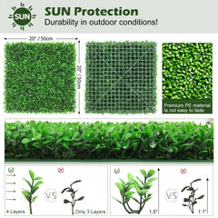 12 Pieces Artificial Peanut Leaf Hedges Panels