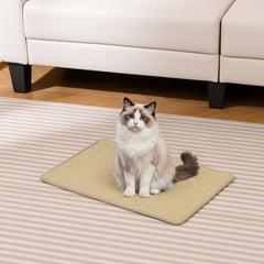 12 Piece Cat Scratcher Mat Set, 24 x 16 Inch Natural Sisal Pads with Non Slip Latex Backing