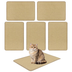 12 Piece Cat Scratcher Mat Set, 24 x 16 Inch Natural Sisal Pads with Non Slip Latex Backing