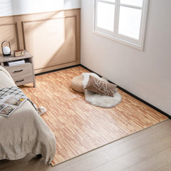 12 Tiles Wood Grain Foam Floor Mats with Borders