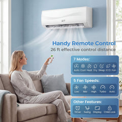 Blast Series 12000 BTU 20 SEER2 115 V Mini Split Air Conditioner with Heat Pump