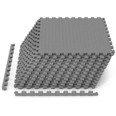 12Tiles 1/2 inches Puzzle Exercise Floor Mats-Gray