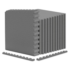 12Tiles 1/2 inches Puzzle Exercise Floor Mats-Gray