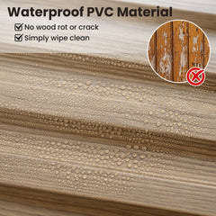 12-Pack PVC Slat Wall Panels for Interior Wall Decoration for Living Room and TV Background-Walnut