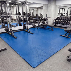 12 Tiles 1/2 inches Puzzle Exercise Floor Mats-Blue