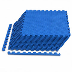 12 Tiles 1/2 inches Puzzle Exercise Floor Mats-Blue