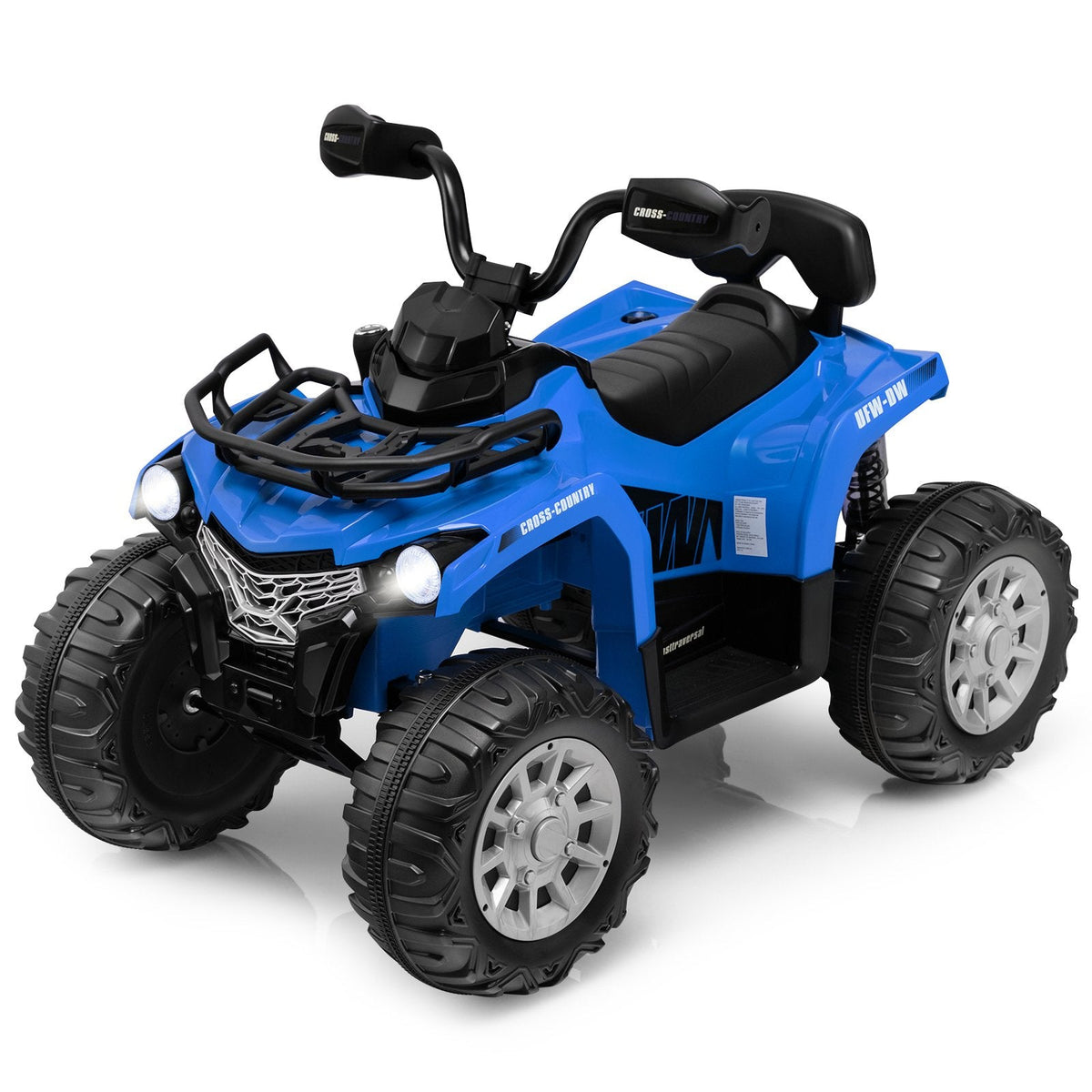 12V Kids Ride On ATV 4 Wheeler with Locked High Speed Gear, 66 lb Capacity, Rear Suspension and MP3, Ages 3 to 8, Blue