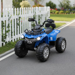 12V Kids Ride On ATV 4 Wheeler with Locked High Speed Gear, 66 lb Capacity, Rear Suspension and MP3, Ages 3 to 8, Blue