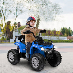 12V Kids Ride On ATV 4 Wheeler with Locked High Speed Gear, 66 lb Capacity, Rear Suspension and MP3, Ages 3 to 8, Blue