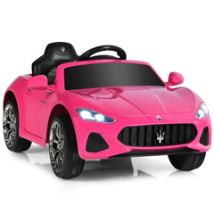 12V Licensed Maserati Kids Ride On Car with 2.4G Parent Remote, Spring Suspension, Radio and USB, 66 lb, Pink