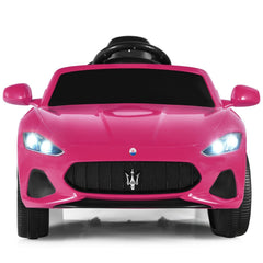 12V Licensed Maserati Kids Ride On Car with 2.4G Parent Remote, Spring Suspension, Radio and USB, 66 lb, Pink