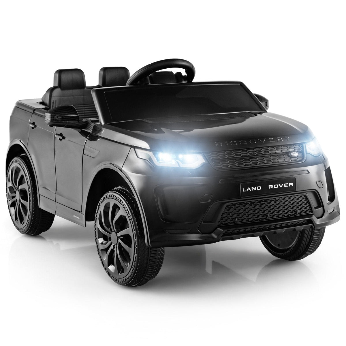 12V Licensed Land Rover Discovery Kids Ride On Car with Parent Remote, Lockable Doors, Slow Start and USB, 55 lb, Black