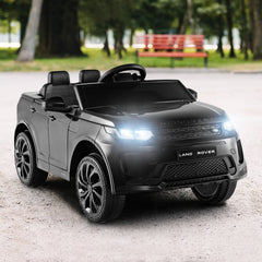 12V Licensed Land Rover Discovery Kids Ride On Car with Parent Remote, Lockable Doors, Slow Start and USB, 55 lb, Black