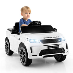 12V Licensed Land Rover Discovery Kids Ride On Car with USB, MP3, Parent Remote and Slow Start, 55 lb, White