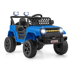 12V Kids Ride On Truck with Slow Start, Parent Remote, 3 Speeds, Lockable Doors and USB, 66 lb, Navy