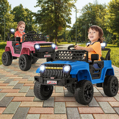 12V Kids Ride On Truck with Wireless Music, USB, Parent Remote, 3 Speeds and Battery Indicator, 66 lb, Pink