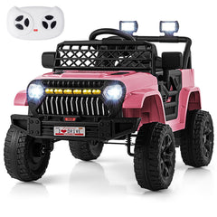12V Kids Ride On Truck with Wireless Music, USB, Parent Remote, 3 Speeds and Battery Indicator, 66 lb, Pink