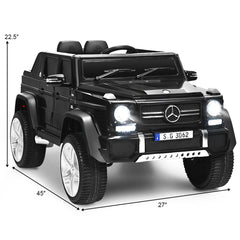 12V Licensed Mercedes-Benz Maybach Kids Ride On Car with Four Wheel Springs, 2.4G Remote and Door Locks, 66 lb, Black