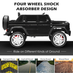 12V Licensed Mercedes-Benz Maybach Kids Ride On Car with Four Wheel Springs, 2.4G Remote and Door Locks, 66 lb, Black