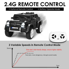 12V Licensed Mercedes-Benz Maybach Kids Ride On Car with Four Wheel Springs, 2.4G Remote and Door Locks, 66 lb, Black
