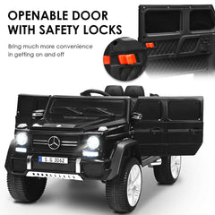 12V Licensed Mercedes-Benz Maybach Kids Ride On Car with Four Wheel Springs, 2.4G Remote and Door Locks, 66 lb, Black