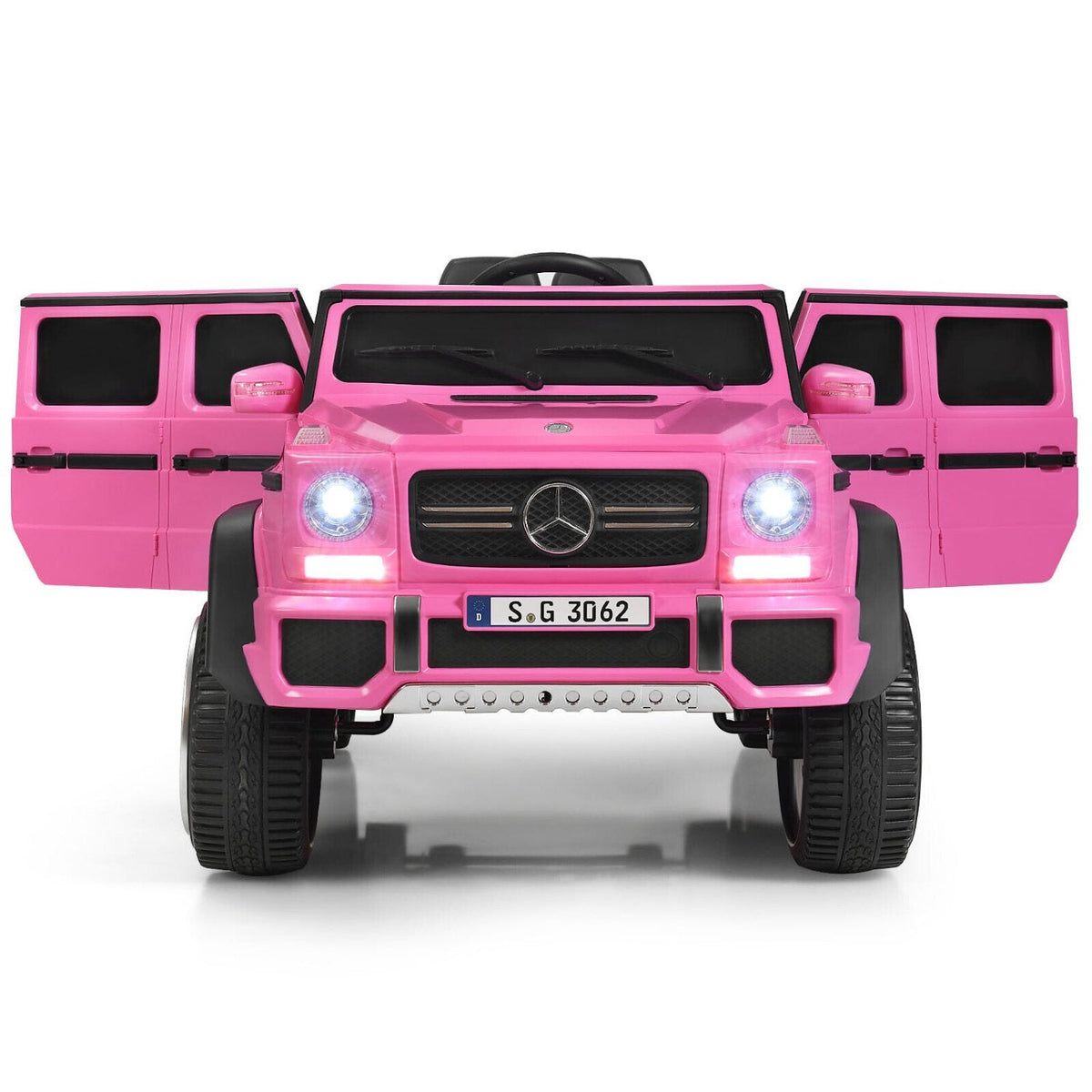 12V Licensed Mercedes-Benz Maybach Kids Ride On Car with Soft Start and Stop, 2.4G Remote and Door Locks, 66 lb, Pink
