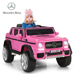 12V Licensed Mercedes-Benz Maybach Kids Ride On Car with Soft Start and Stop, 2.4G Remote and Door Locks, 66 lb, Pink