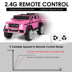 12V Licensed Mercedes-Benz Maybach Kids Ride On Car with Soft Start and Stop, 2.4G Remote and Door Locks, 66 lb, Pink