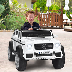 12V Licensed Mercedes-Benz Maybach Kids Ride On Car with USB, TF and AUX, 2.4G Remote and Four Wheel Springs, 66 lb, White