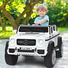 12V Licensed Mercedes-Benz Maybach Kids Ride On Car with USB, TF and AUX, 2.4G Remote and Four Wheel Springs, 66 lb, White